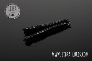 Libra Lures Slight Worm 38mm Cheese , Black 040